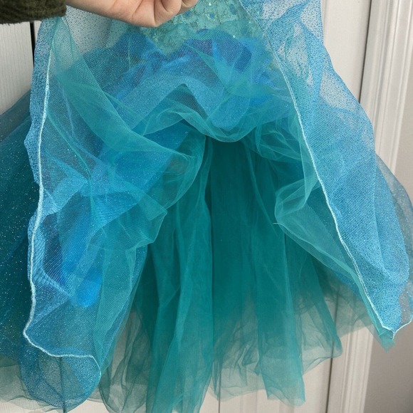 Costume Gallery Girls Beaded Tutu Size MC Teal Blue Green Floral Tulle Sequin - Picture 5 of 11